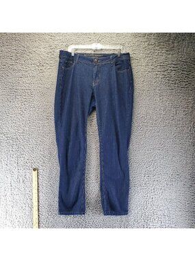 Ashley Stewart Jeans Womens 12W Blue Average Skinny Stretch Denim